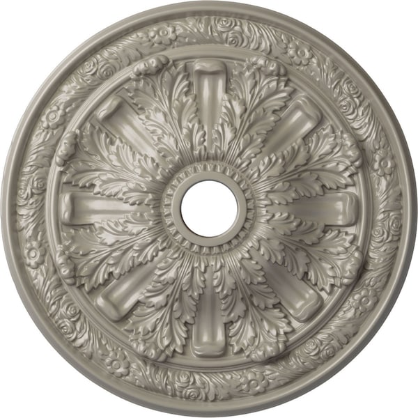 Ekena Millwork Flagstone Ceiling Medallion (Fits Canopies up to 3 7/8"), 30"OD x 3 7/8"ID x 3 1/4"P, Pearl White CM30FLPWS - main